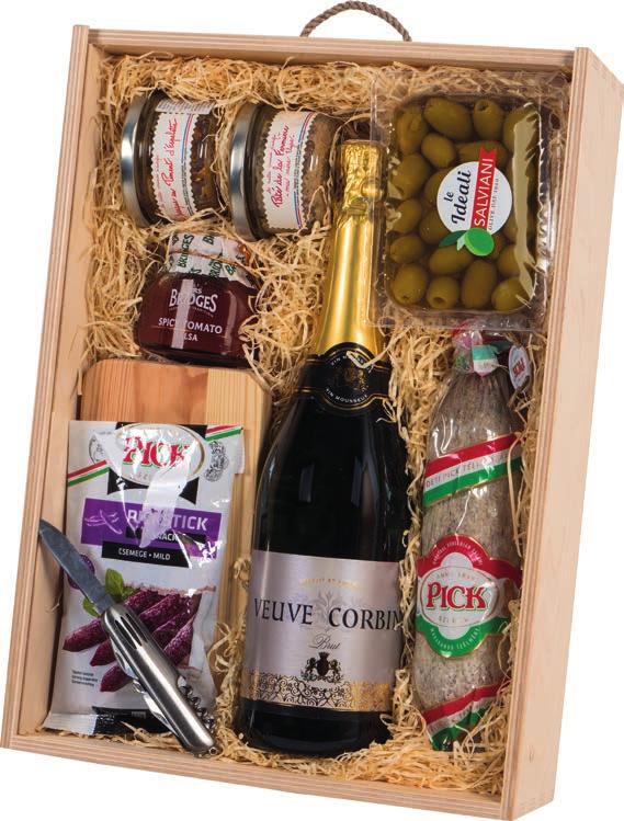 a koření, výborně chutná k masu, 100 g Olivy zelené bez pecky ve slaném nálevu SALVIANI, 170 g Uherský salám PICK,