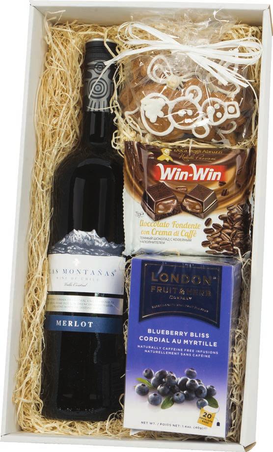 GP 439 Las Montaňas, Merlot, suché červené víno z oblasti Chile Jižní Amerika, 0,75 l Pardubický vánoční zdobený perník minikousky 5 ks Ovocný čaj