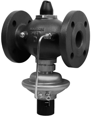 Datový list Regulátor diferenčního tlaku a průtoku (PN 25) montáž do vratného potrubí, měnitelné nastavení 4 montáž do přívodního potrubí, měnitelné nastavení Použití Regulátor (4) představuje