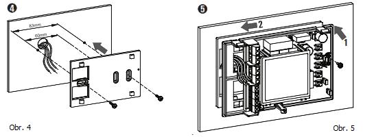 7) Instalace: Pro instalaci regulátoru postupujte dle těchto instrukcí a obrázků uvedených níže: 1. Odmontujte montážní lištu připevněnou k základně regulátoru zatlačením směrem doleva.