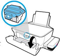 3. Zkontrolujte, zda je ventil inkoustu v odemčené pozici. 4. Otevřete přední dvířka tiskárny. 5.