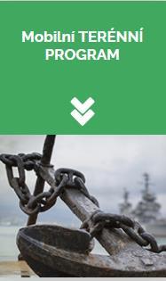 Mobilní terénní program Popis služby Terénní program harm reduction je mobilní terénní program určený pro uživatele návykových látek od 16 let s působností v Kladně, Slaném, Unhošti, Stochově a