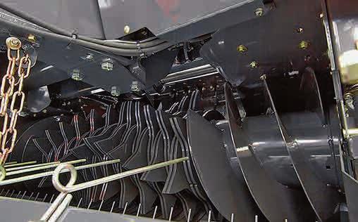 je nazýván technologií integrálního vkládacího rotoru. Díky malé mezeře mezi sběračem a rotorem je zajištěn plynulý tok materiálu za všech podmínek.