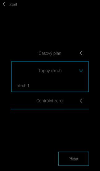 Topné okruhy hlídají teplotu pomocí zvoleného čidla v místnosti. 1.