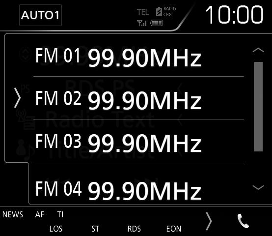 Dopravní informace (pouze FM) Když začne vysílání dopravního zpravodajství, můžete si automaticky poslechnout nebo sledovat informace k dopravě.