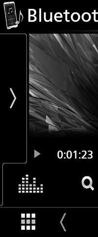 Ovládání Bluetooth 4 Panel funkcí Klepněte na levou stranu obrazovky, abyste zobrazili panel funkcí. Klepněte opět, abyste panel zavřeli.