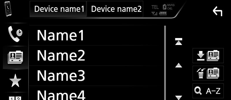 Vymazání telefonního seznamu 1 Klepněte na [ ]. 2 Klepněte na jméno, které chcete zaškrtnout. 4 Vyberte, jak předvolbu přiřadit.