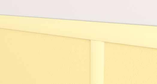 FIN COLOR Fin Color je víceúčelový PVC profil, který nabízí estetické provedení a dokonalé spojení mezi panely nebo mezi panelem a podlahovou lištou.