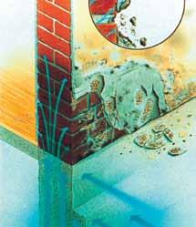 4. GRAĐEVINSKA TEHNIKA > Uvod Brana za zidine Inject IM 55 - rješenje za vlažne zidove Voda i soli uništavaju konstrukciju Opis proizvoda Uzrok oštećenim fasadama i zidovima su voda i otopljene soli