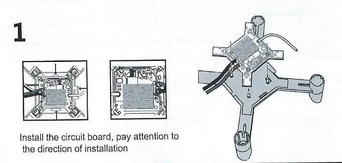 Doporučení k montáži modelu dronu 1.