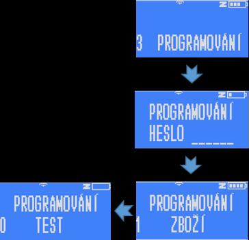 9. Programování Pokladnu lze programovat na počítači v jejím webovém rozhraní, kde je její nastavování jednodušší, sama pokladna nám však tuto možnost také nabízí.