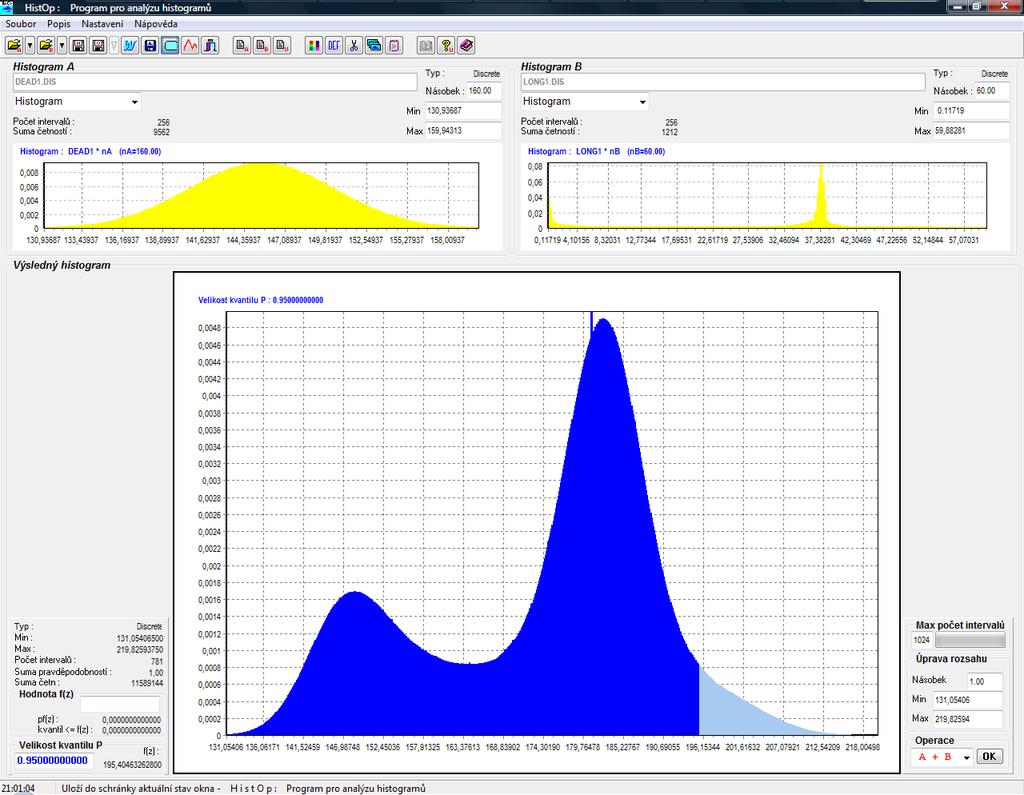 International Conference 70 Years of FCE STU, December 4-5, 2008 Bratislava, Slovakia 13 3.2.Program HistOp S histogramy je možno provádět základní matematické operace. Např.