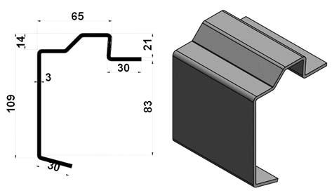 Ocelové obvodové profily 210113 Profil obvodový NEW 160 x 27 x 4 mm, 7500 mm, s otvory na