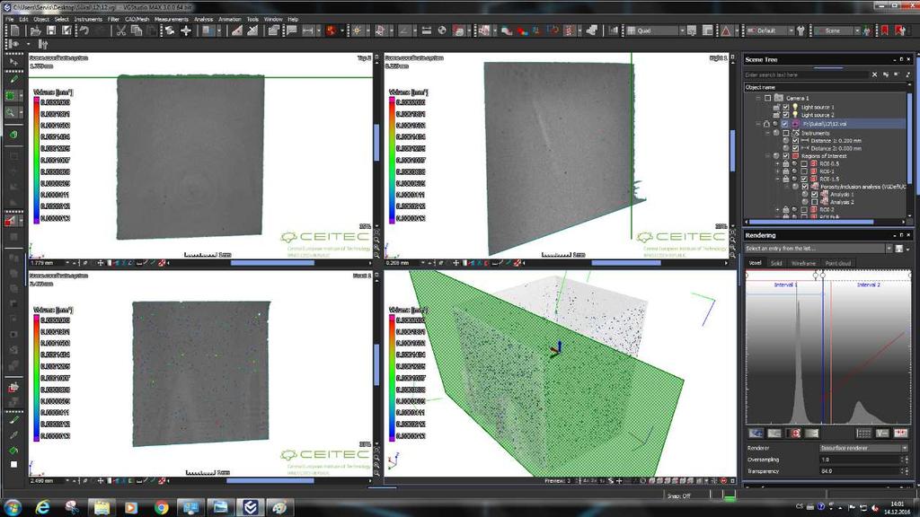 MATERIÁL A METODY Počítačová mikrotomografie GE Phoenix v tome x L240 Pro získání přesných hodnot porozity byla využita mikrotomografická stanice s vysokým rozlišením na Ústavu fyziky materiálů.