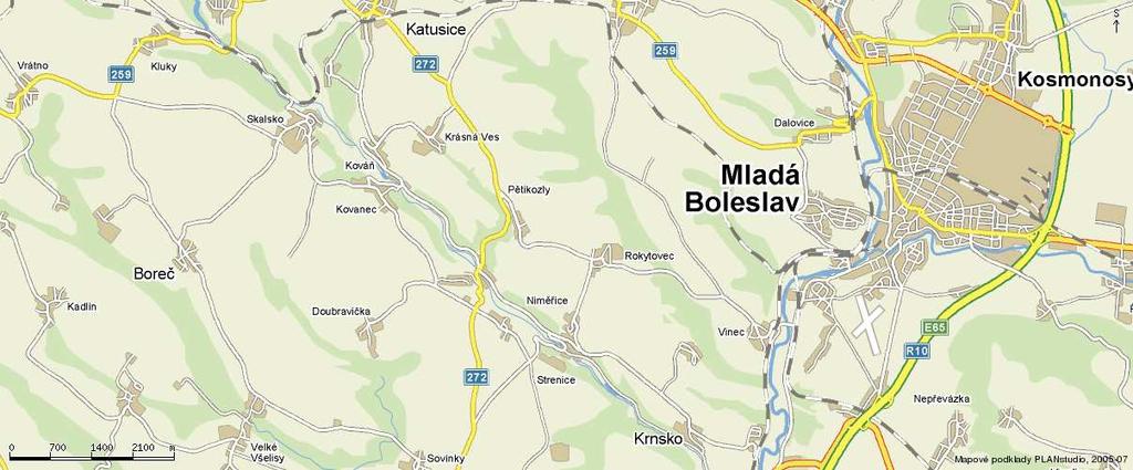 Území okresu Mladá Boleslav má přibližně eliptický tvar. První písemné zmínky o založení Niměřic jsou z roku 1354. Nacházel se zde dvorec, který patřil Adamu z Niměřic. Až do konce 19.