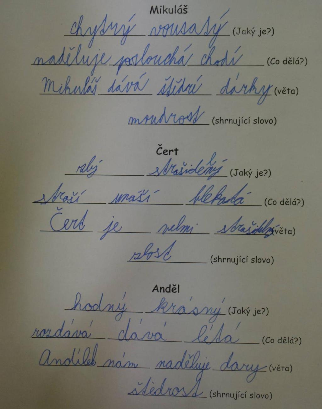 Práce našich žáků: Vánoce se blíží PĚTILÍSTEK: