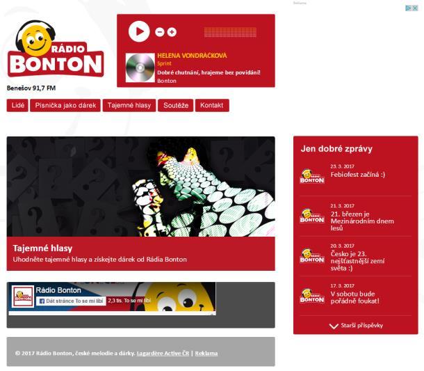 6 000 reálných uživatelů měsíčně 22 000 pageviews měsíčně 29 000 fanoušků na
