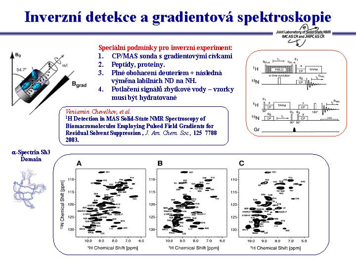 Na závěr této kapitoly je vhodné se zmínit o možnosti inverzního uspořádání a tedy o možnosti přímé detekce 1 H magnetizace.