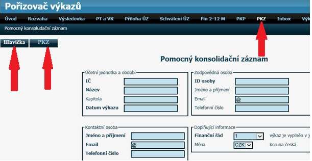 Významné rozdíly konsolidačních KRK PAP následně po přihlášení je možné