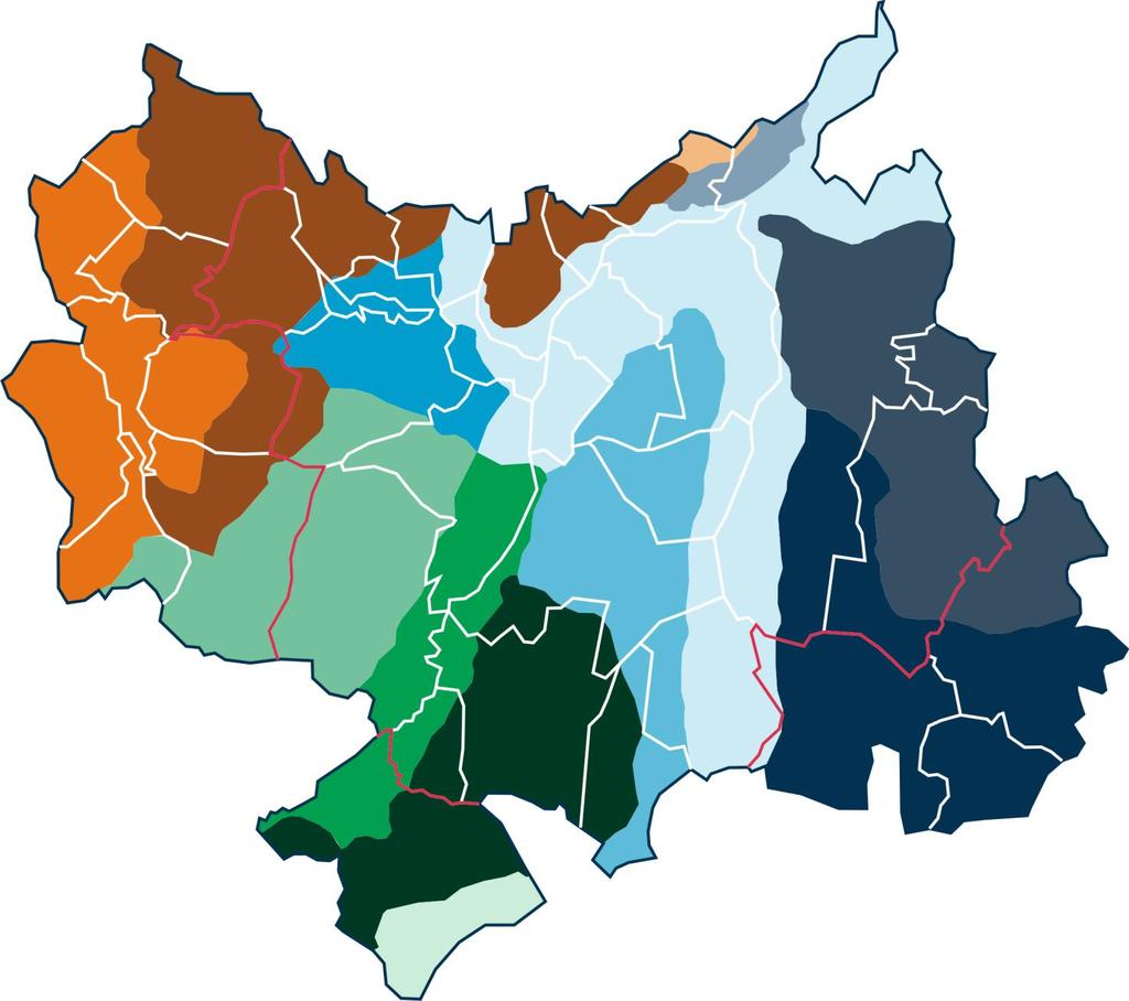 Magistrát města Ostravy 5 Odbor ochrany životního prostředí Geografické členění ORP Ostrava geografické celky Barevné rozlišení tabulky