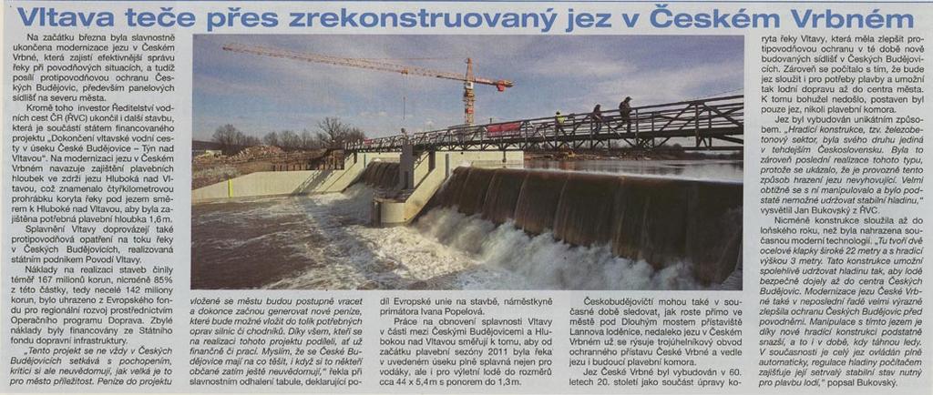 Další zprávy Z Českých Budějovic máme další informace o zplavňování Vltavy: V pátek 23. dubna vysílal Český rozhlas na stanici Praha v pořadu Odysea vyprávění MUDr.