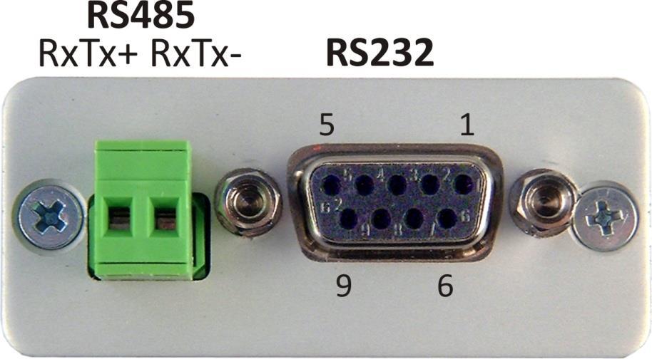 obr. 7 svorky pro připojení sériových linek RS232 a RS485 1 obr.