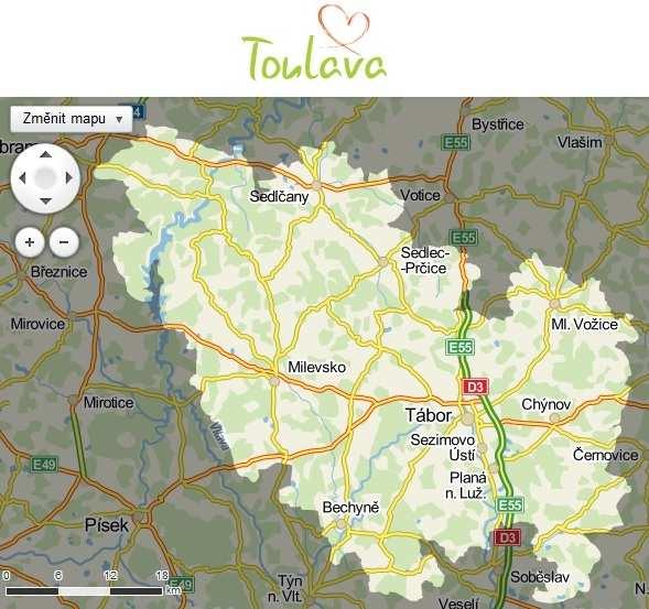 Turistická oblast Toulava MAS Lužnice svým územím patří do nové turistické oblasti Toulava.