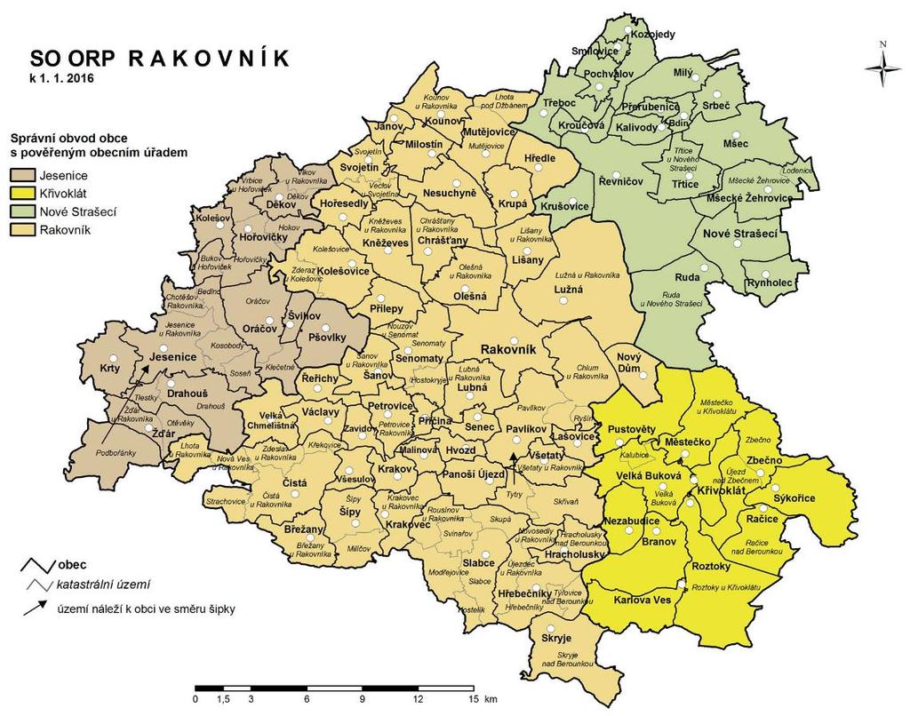 Obrázek 1 Mapa území ORP Zdroj: ČSÚ 3.1.1.1 Obyvatelstvo Dle údajů Českého statistického úřadu čítal správní obvod ORP k 31. 12. 2015 celkem 55258 obyvatel.