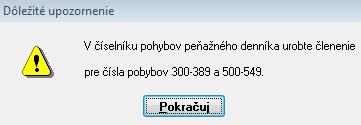 3.JÚ Číselníky Číselník pohybov PD V roku 2013 dochádza ku zmene členenia stĺpcov peňažného denníka. Zmena sa týka najmä členenia výdavkových položiek.