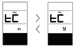 Reset dat: Stlačte dvakráte toto tlačítko (interval <0.3 vteřiny) pro vstup do MENU. V rychlostní složce se zobrazí tc. Po stlačení se zobrazí také, y.