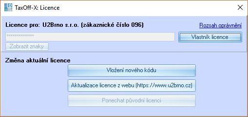 Licence Programové novinky Aktualizace licence z webu Doplněna funkce pro automatickou aktualizaci aktuální licence ze zabezpečené zóny https://www.u2brno.