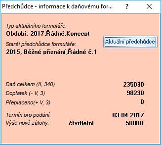 2> pro sestavení a podání tvrzení v roce 2017 i v průběhu roku 2018. Programové novinky Do programu doplněn výpis výkazů integrovaných ve XML pro EPO ve formátu PDF.