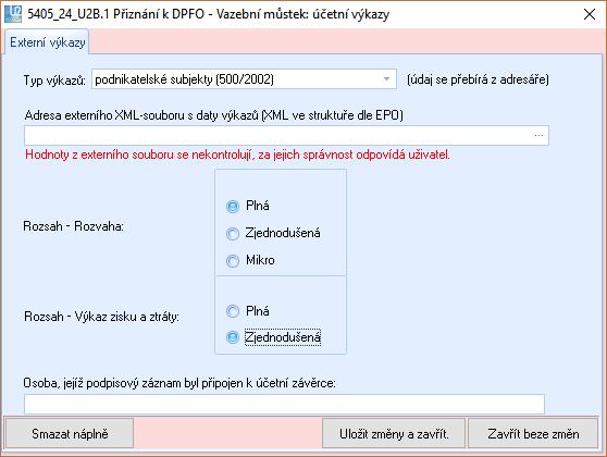 Zpracováno pro subjekty s výkazy dle Vyhlášky 500/2002 (podnikatelské subjekty) i pro subjekty s