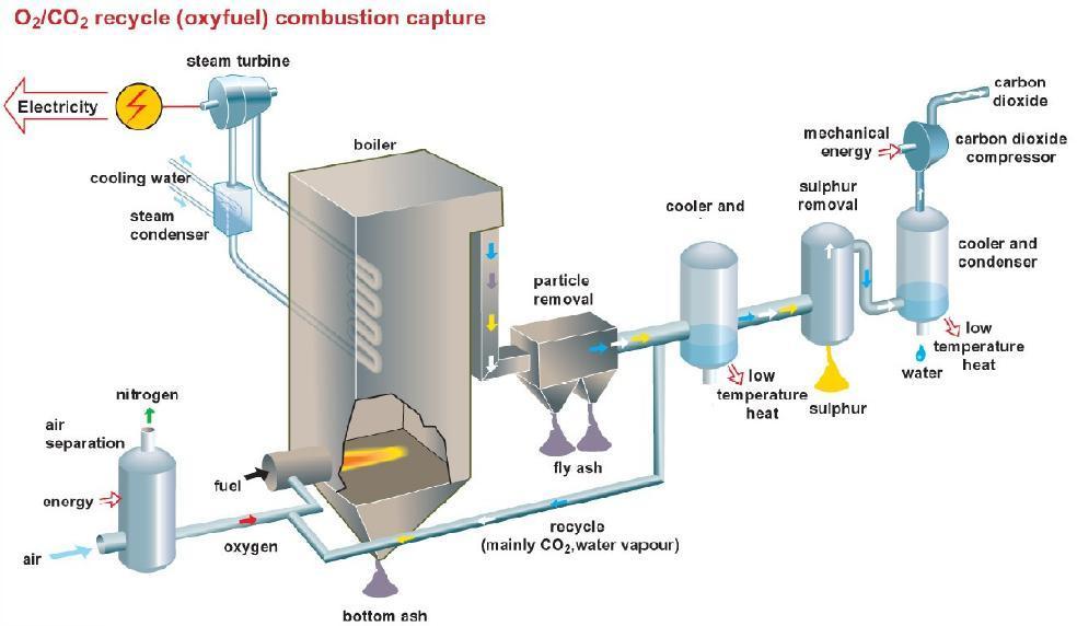 Technologie Cabon Captue & Stoage CCS technologie: post combustion captue spalování paliva se