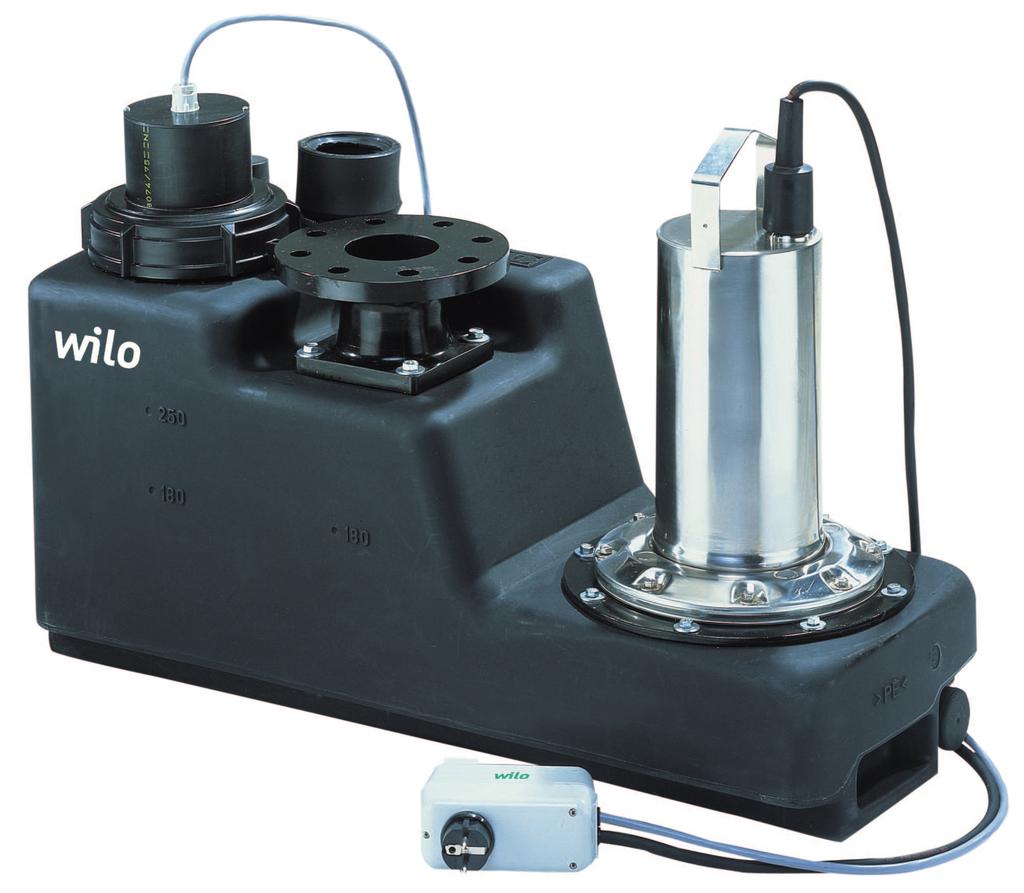 Popis konštrukčného radu: Wilo-DrainLift S H[m] 5,0 Wilo-DrainLift S 4,0 3,0 2,0 S 1/5 1,0 Konštrukčný typ Kompaktné zariadenie na prečerpávanie odpadových vôd s integrovaným čerpadlom Použitie