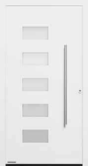 THERMOSAFE Motív 502 Madlo z ušľachtilej ocele HOE 500, ornamentové sklo Satinato, trojité tepelné ochranné sklo, hodnota U D do cca 0,9 W/ (m² K)* Motív 503 Madlo z