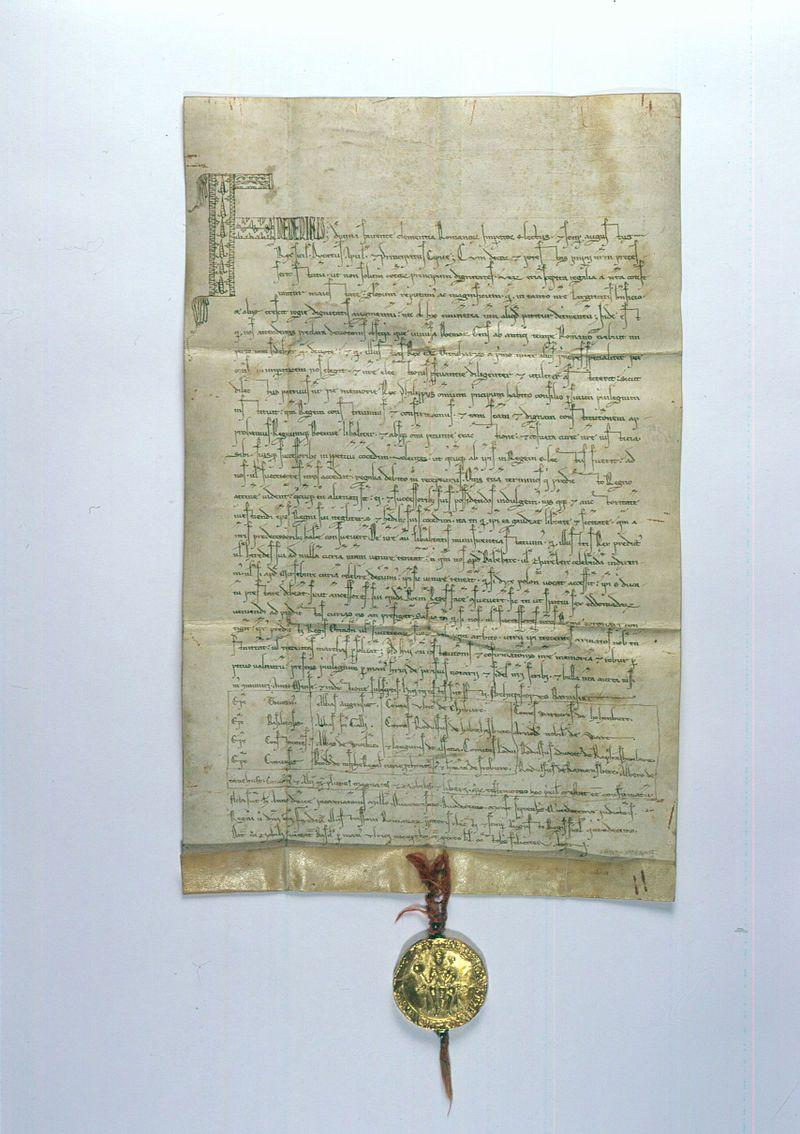 Čeští králové Přemysl Otakar I. Zlatá bula sicilská - soubor tří navzájem provázaných listin vydaných v Basileji budoucím římským králem Fridrichem II.