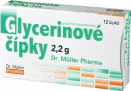 Glycerinové čípky Glycerin obsažený v čípku podporuje vyprazdňování střev, změkčení a zvlhčení stolice, zvětšuje její objem v dolní části tlustého střeva a usnadňuje její vylučování.