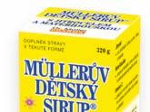 Müllerův sirup s mateřídouškou a vitaminem C Doplněk stravy v tekuté formě Pro své výborné chuťové vlastnosti je vhodný pro děti od 3 let.