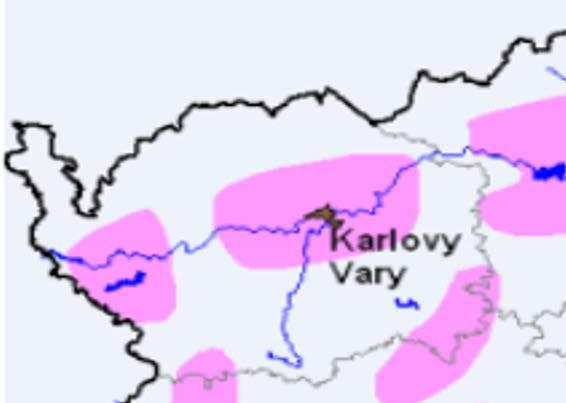 cz Obrázek 39 Mapa potenciálně vhodných lokalit v Karlovarském