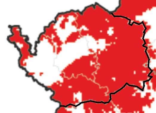 Obrázek 3 Oblasti s překročenými imisními limity vč. zahrnutí přízemního ozónu (rok 2015) 3 Analýza systémů spotřeby paliva a energie 3.