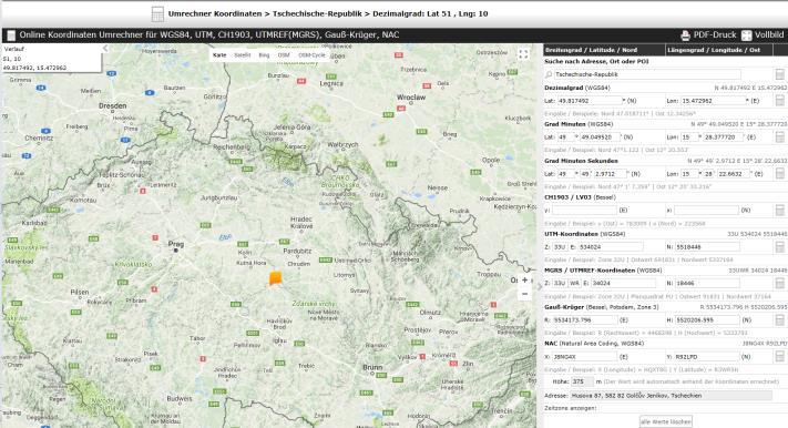 mapy výběr map a