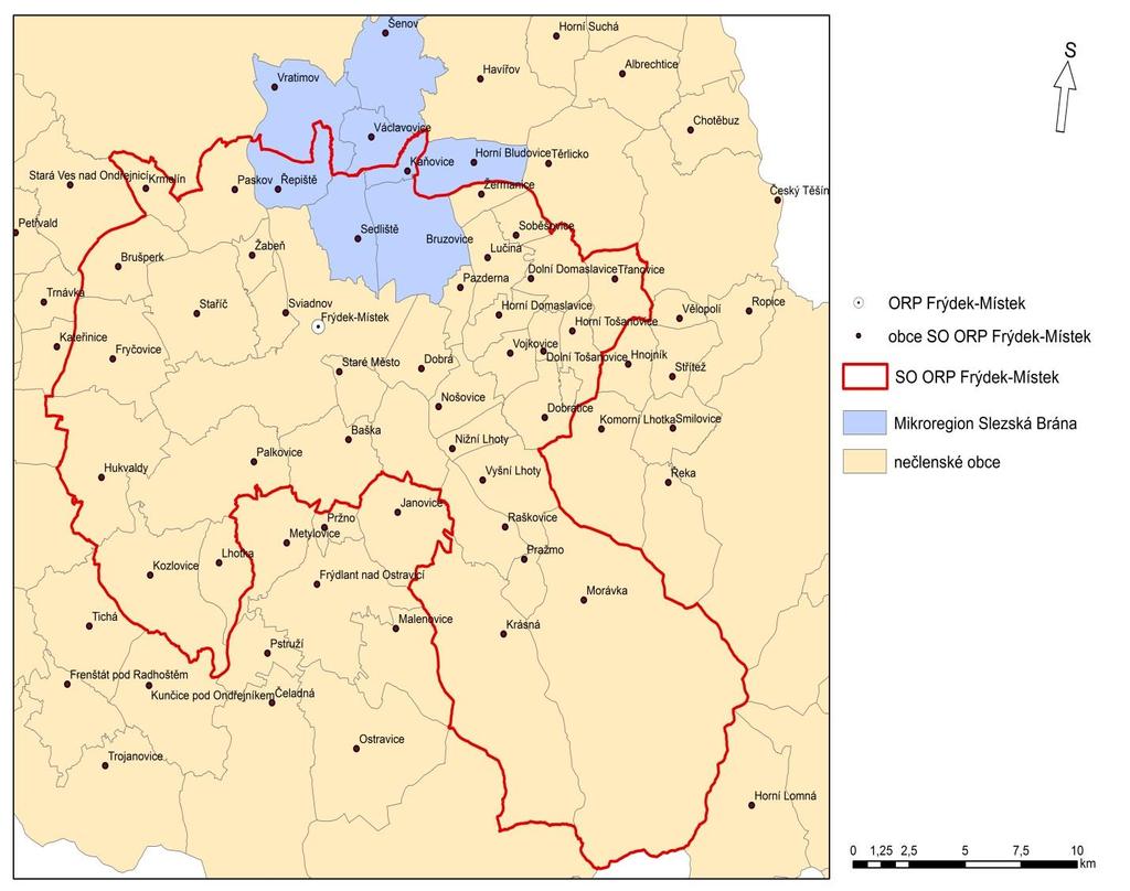 3.8 Region Slezská brána Název DSO Adresa Region Slezská brána Radniční nám. 300, 739 34 Šenov IČ 69609969 Web www.slezskabrana.