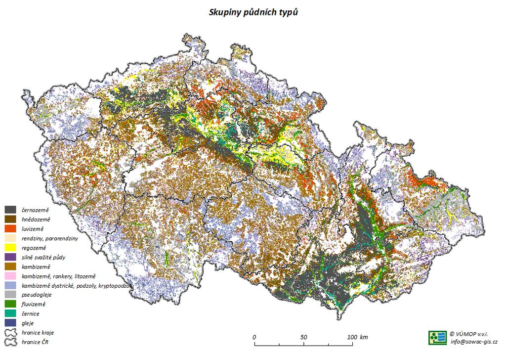 HPJ 01 08 (skupina půd převážně černozemního charakteru); HPJ 01 Černozemě modální, černozemě karbonátové, na spraších nebo karpatském flyši, půdy středně těžké, bez skeletu, velmi hluboké, převážně