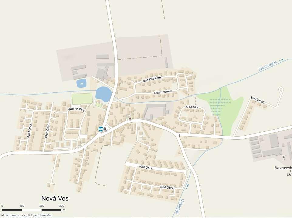 Mapa Nové Vsi (zdroj: "Mapy.