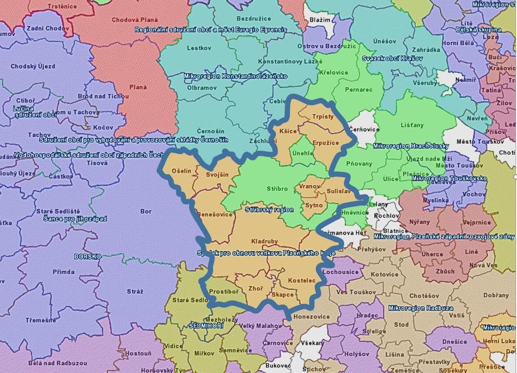 3. SITUAČNÍ ANALÝZA 3.1 POLOHA A PŘÍRODNÍ CHARAKTERISTIKA 3.1.1 POLOHA CHARAKTERISTIKA DSO Stříbrský region - rozkládá se ve východní části okresu Tachov.