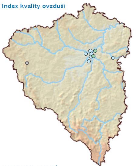 Kvalita ovzduší je aktuálně měřena v Plzeňském kraji ve Staňkově (okr. Domažlice), v Klatovech, v Kamenném Újezdu (okr. Rokycany), na Přimdě (okr. Tachov) a na devíti místech v Plzni město.