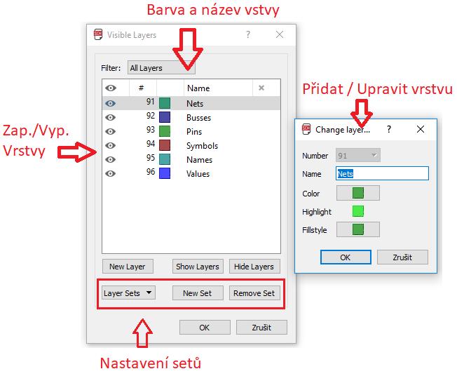 UTB ve Zlíně, Fakulta aplikované informatiky 60 4.4.2 Vrstvy Veškeré informace o viditelných vrstvách jsou seřazeny po rozkliknutí ikony Layer settings.