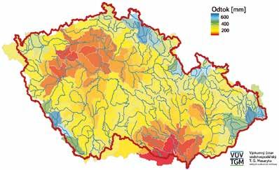 Průměrný odtokový součinitel za zmíněné období nám ukazuje obr. 3 (dole). Jedná se o poměr odtokové výšky ke srážkovému úhrnu.