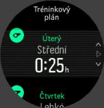 POZNÁMKA: Dnešní plánovanou aktivitu také můžete zjistit stisknutím prostředního tlačítka při zobrazení ciferníku.